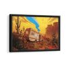 breaking bad framed canvas black frame