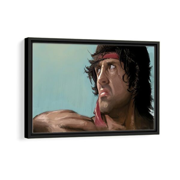 classic rambo framed canvas black frame