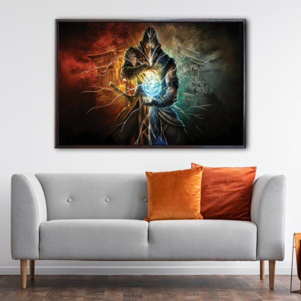 great warrior floating frame canvas