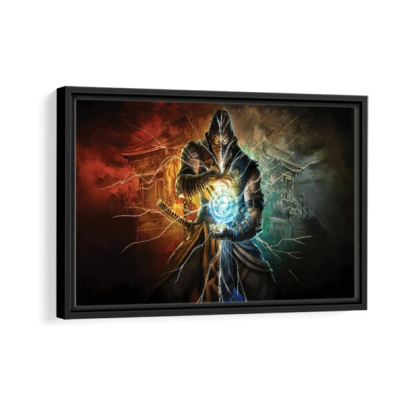 great warrior framed canvas black frame