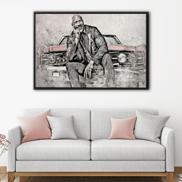 hobbs on red chevy floating frame canvas