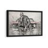 hobbs on red chevy framed canvas black frame