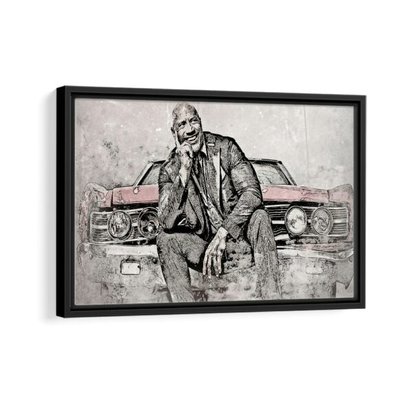 hobbs on red chevy framed canvas black frame