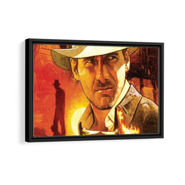 indiana jones framed canvas black frame