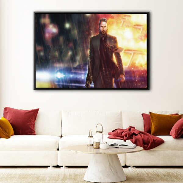 jhon wick floating frame canvas