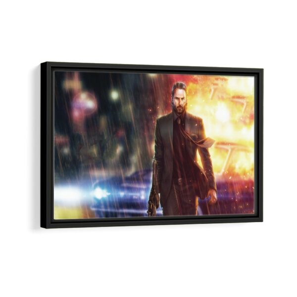 jhon wick framed canvas black frame