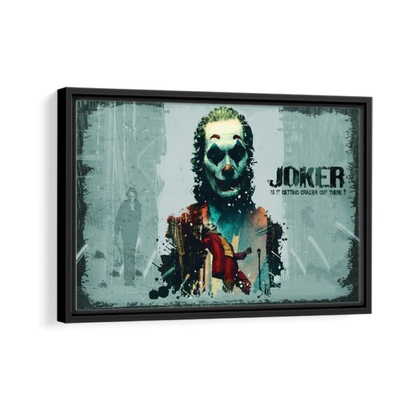 joker framed canvas black frame