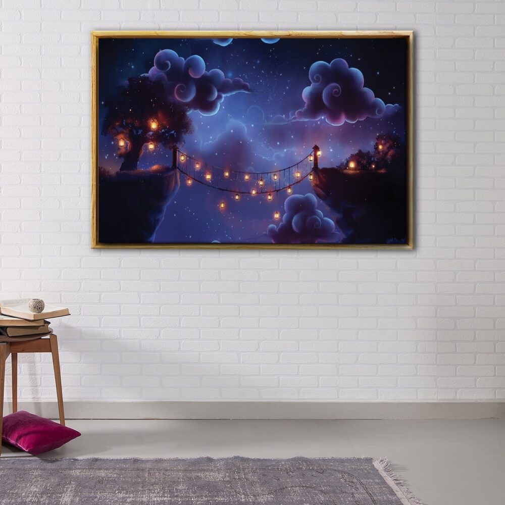 magic clouds floating frame canvas