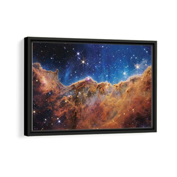 nasa galaxy framed canvas black frame