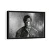 rambo under the rain framed canvas black frame