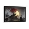 samurai glory framed canvas black frame