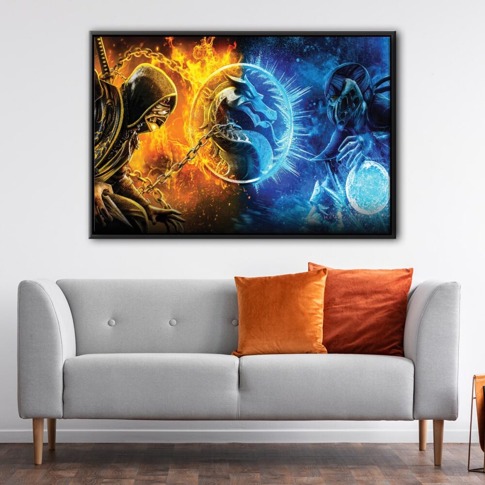 scorpio vs sub zero floating frame canvas