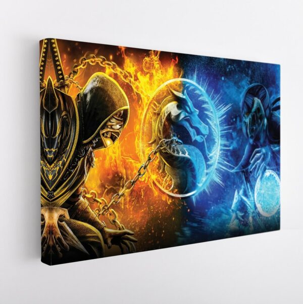 scorpio vs sub zero stretched canvas