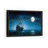 the black pearl framed canvas black frame