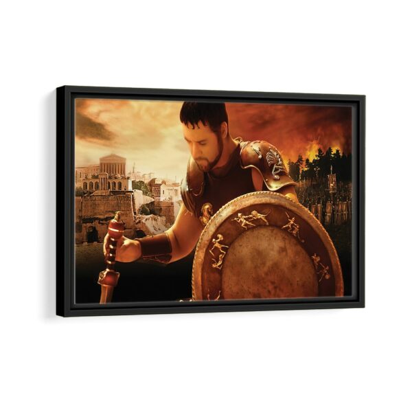 the gladiator framed canvas black frame