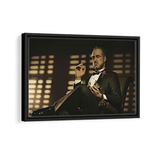 the godfather framed canvas black frame