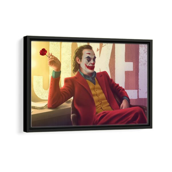 the joker framed canvas black frame