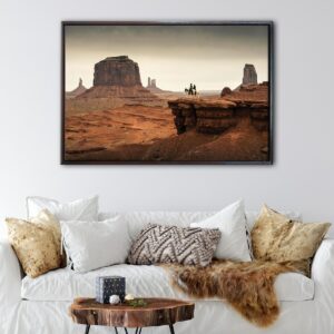 western cowboys floating frame canvas