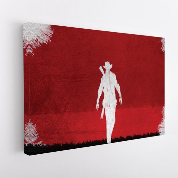 western gunman stretched canvas