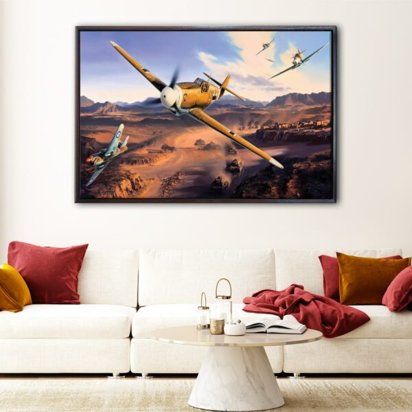 ww2 aircrafts floating frame canvas