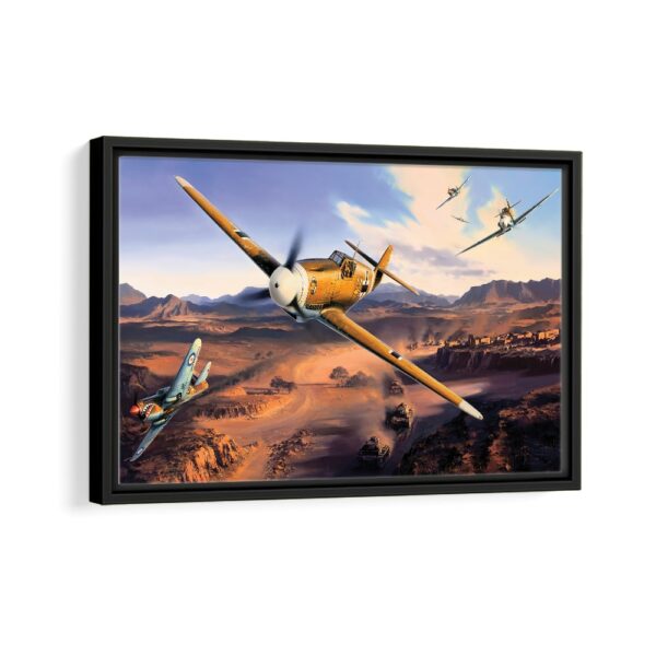 ww2 aircrafts framed canvas black frame