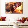 1 panels american eagle canvas art