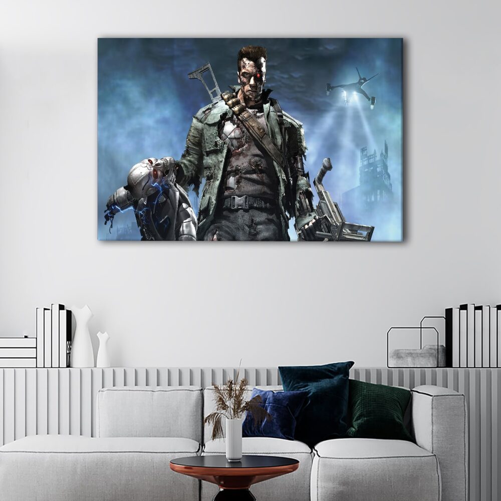 1 panels arnold schwarzenegger terminator canvas art