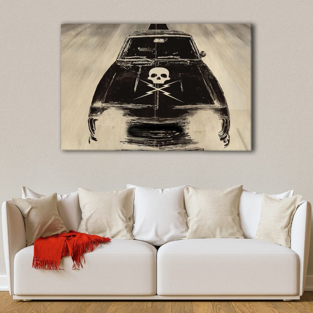 1 panels death proof car canvas art