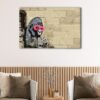 1 panels gorilla in a pink mask canvas art