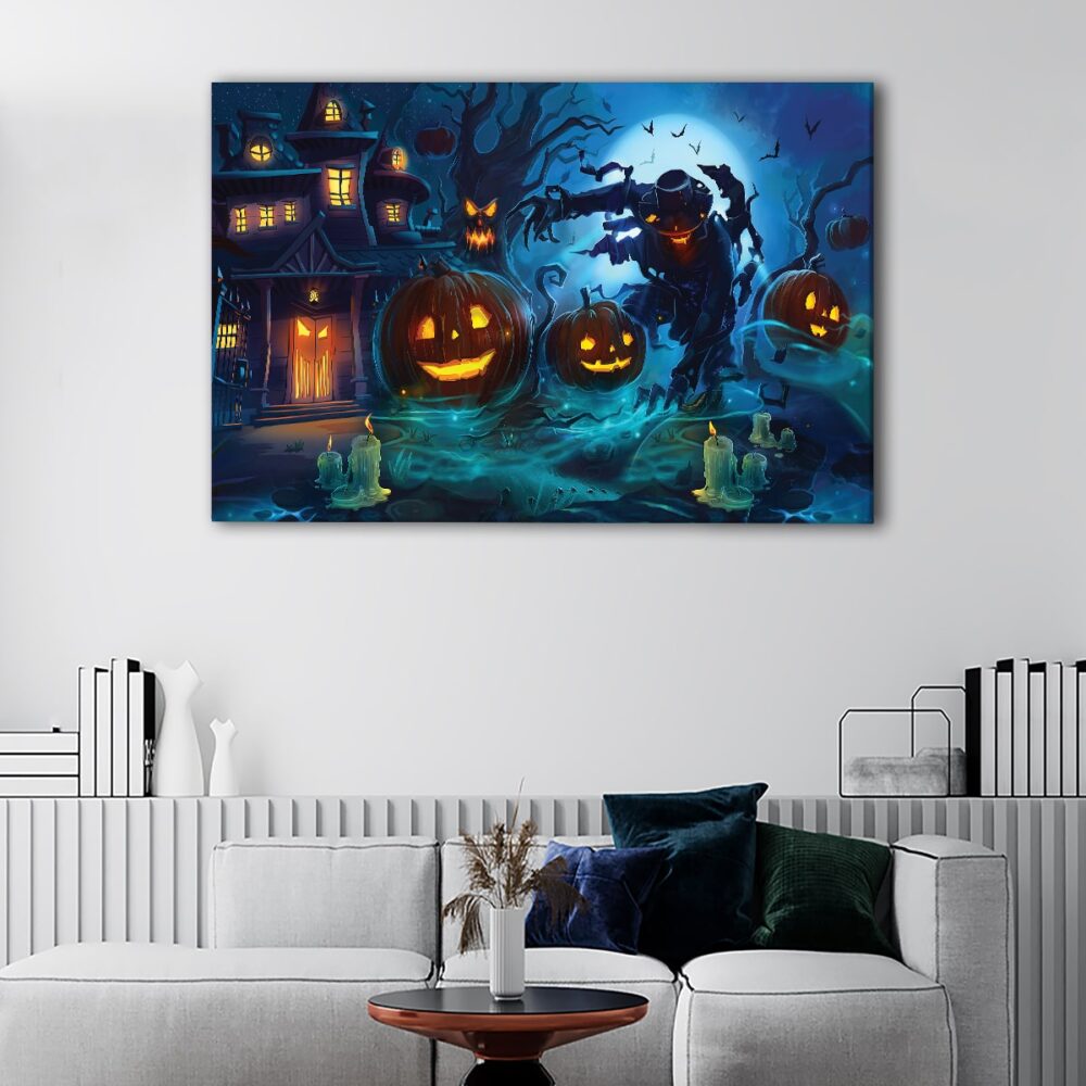 1 panels halloween monster canvas art