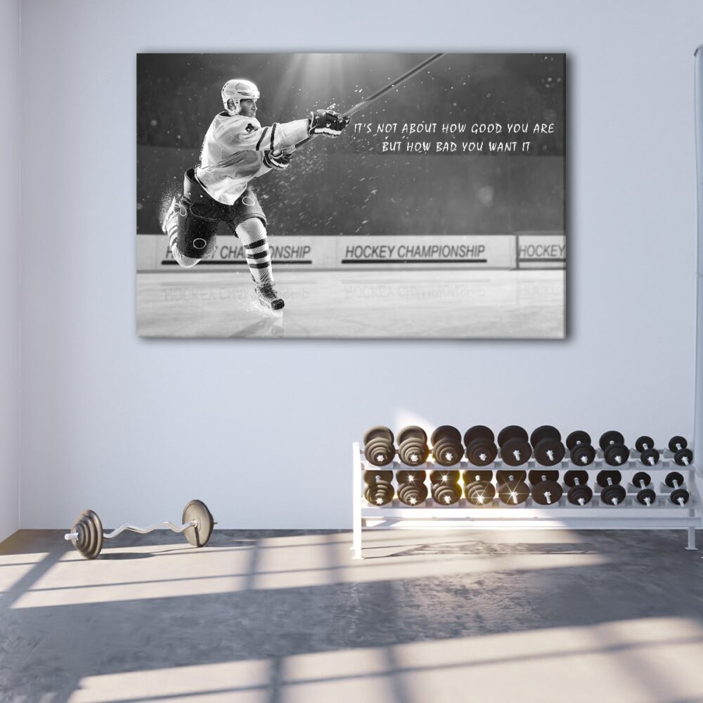 1 panels hockey quote canvas art