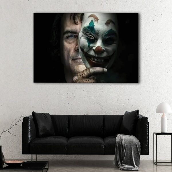 1 panels joker mask canvas art