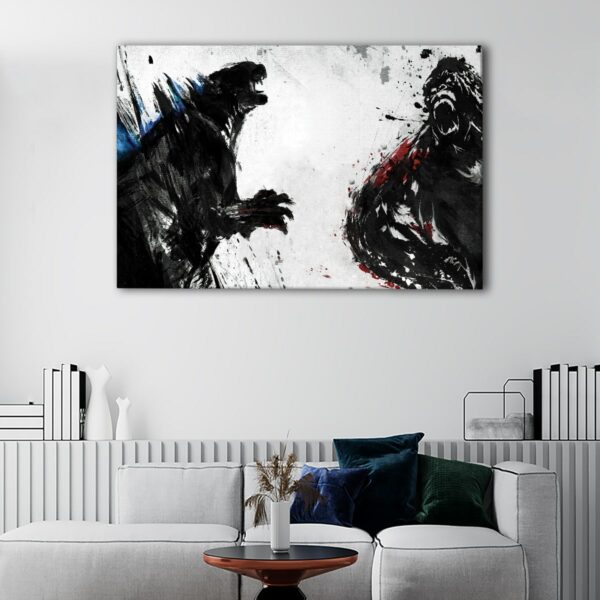 1 panels king kong abstract canvas art