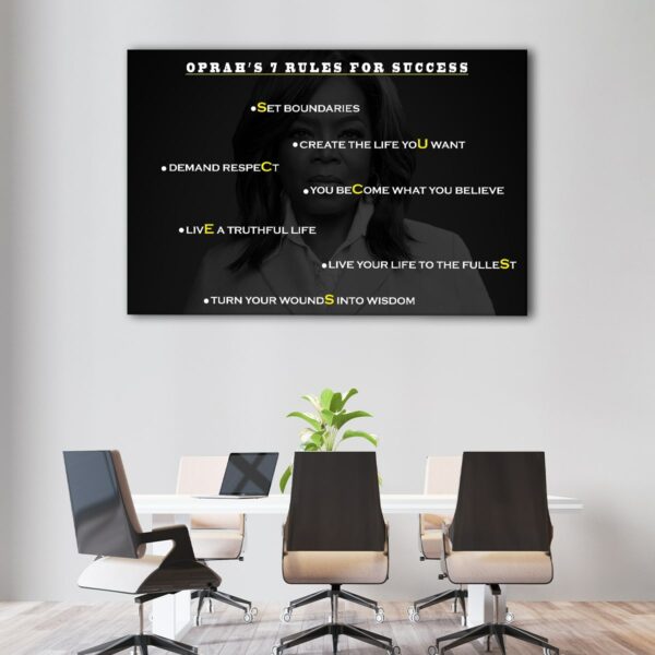 1 panels oprah winfrey 10 rules for success canvas art