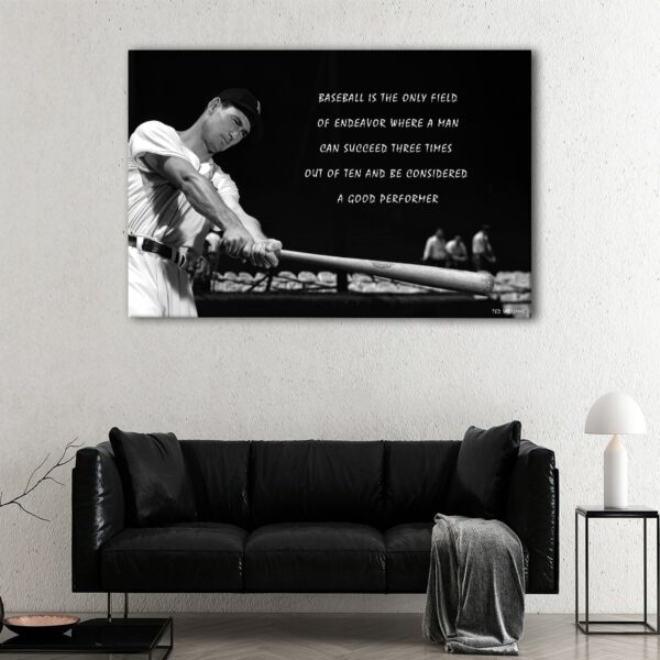 1 panels ted williams baseball canvas art