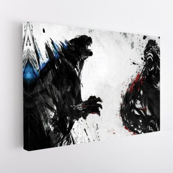 king kong abstract stretched canvas