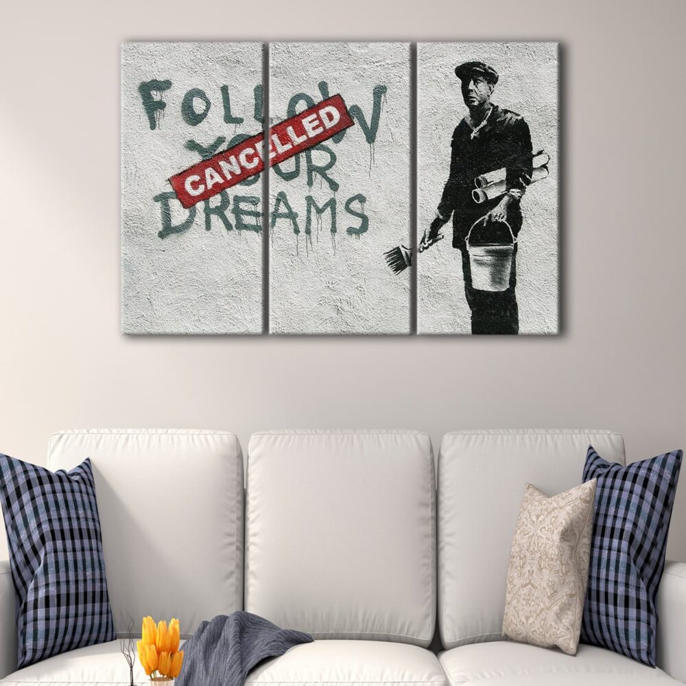 3 panels Follow Your Dreams canvas art