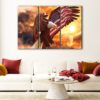 3 panels american eagle canvas art