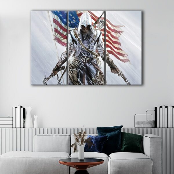 3 panels assassins creed canvas art