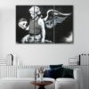 3 panels fallen angel canvas art