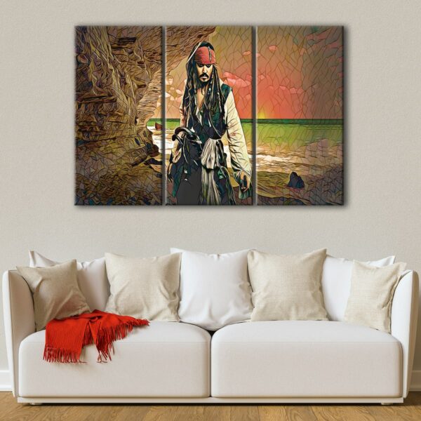 3 panels jack sparrow canvas art