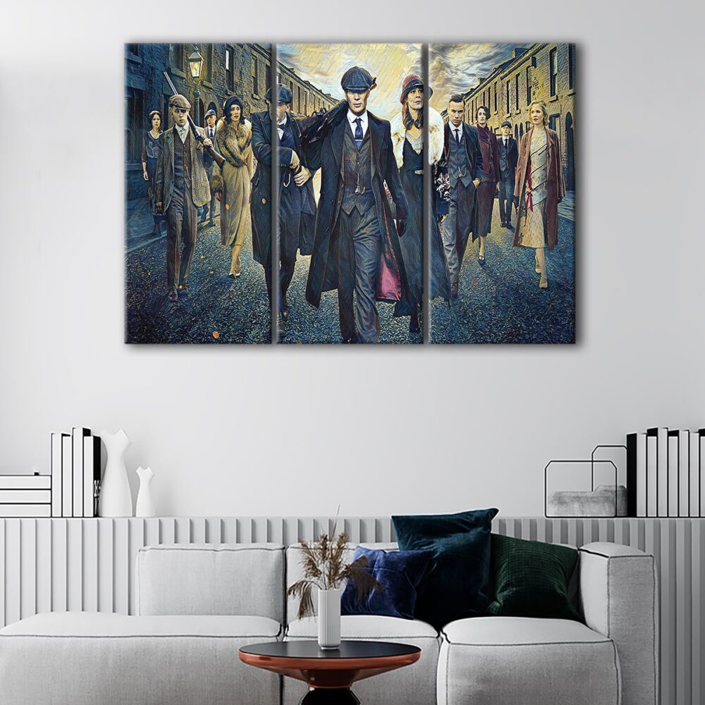 3 panels peaky blinders canvas art