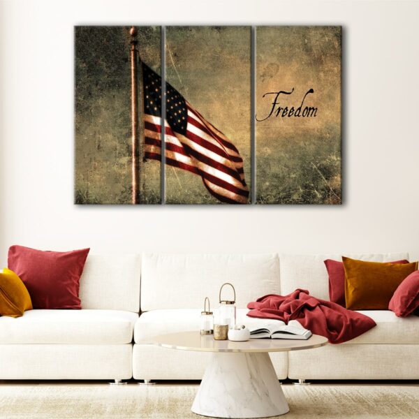 3 panels us freedom canvas art