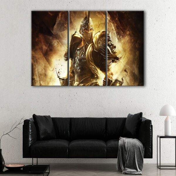 3 panels war fighter canvas art