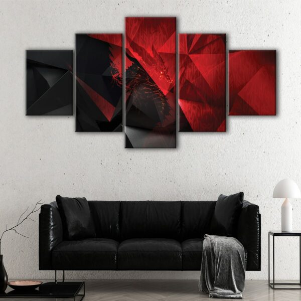 5 panels Predator canvas art