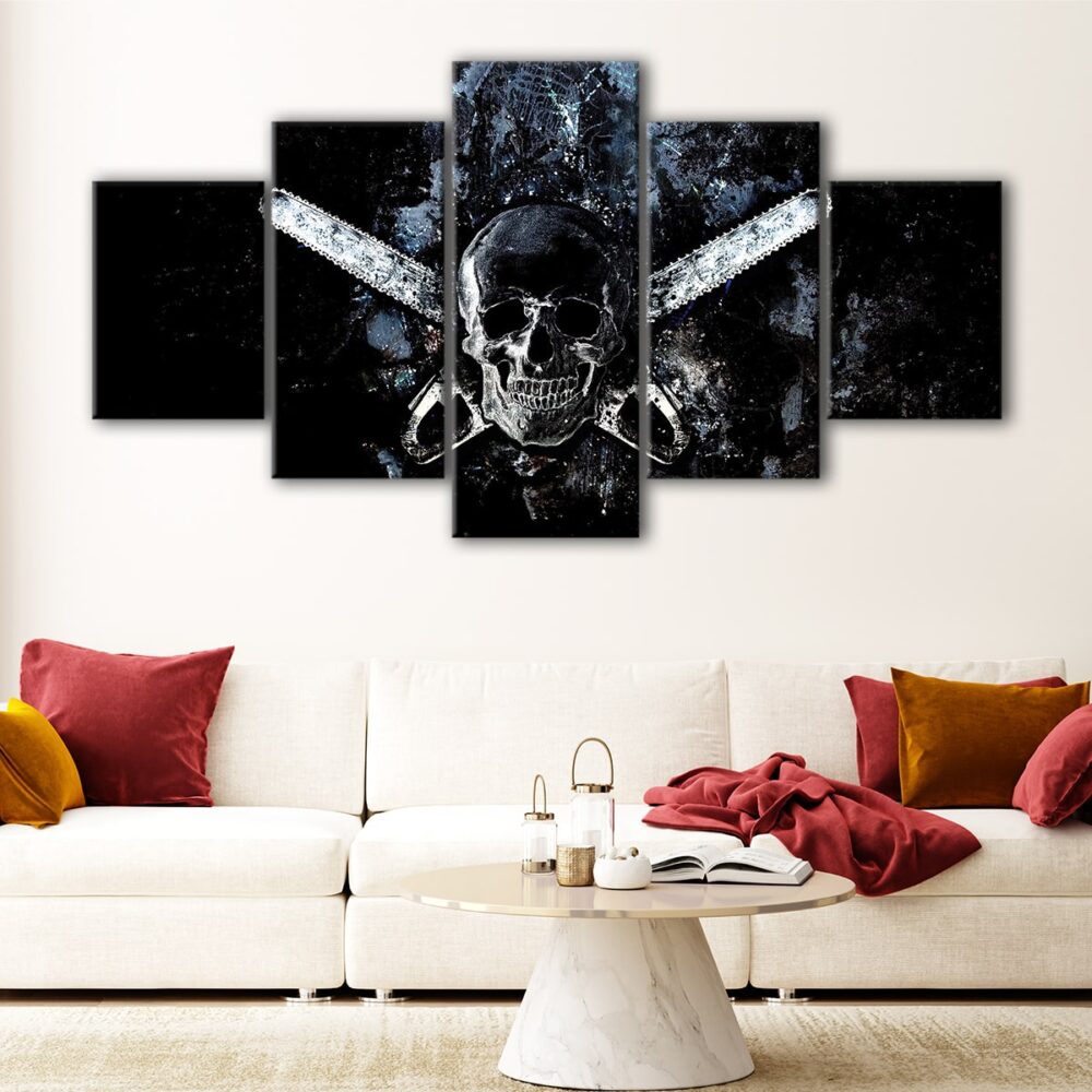 5 panels chainsaw massacre canvas art