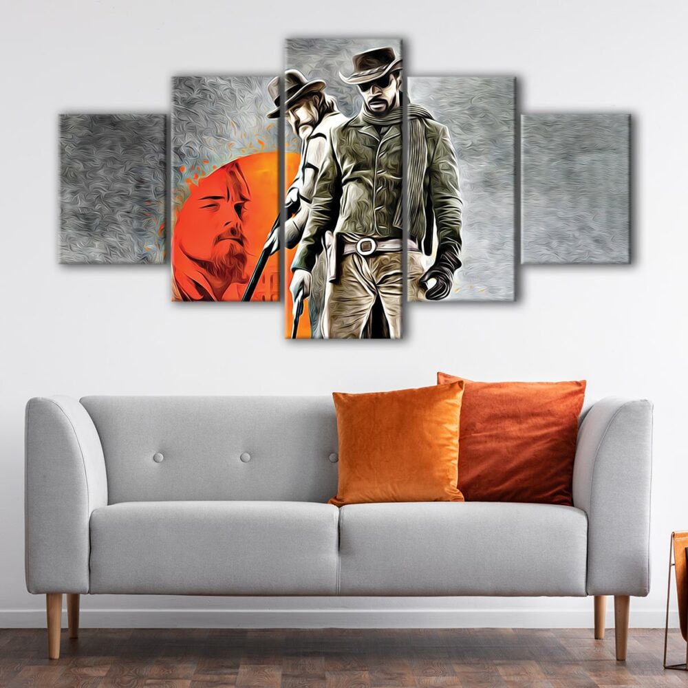 5 panels django canvas art