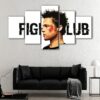 5 panels fight club canvas art