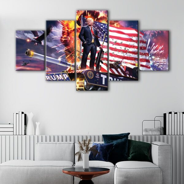 5 panels president trump canvas art