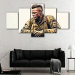 5 panels us marines canvas art